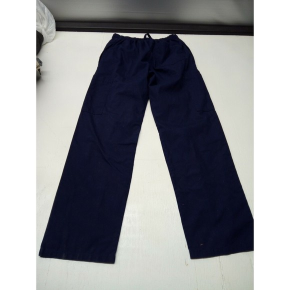 WS Uniform Dark Navy Blue Scrub Pants Size Small Drawstring And Elastic Waist - Picture 5 of 5